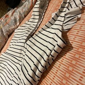 Cupshe Striped Ruffle Swimsuit